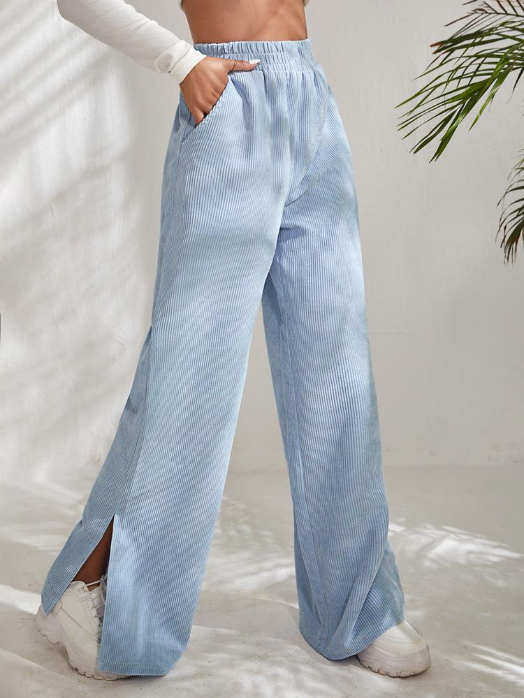 Damen Hoch taillierte Freizeithose mit geradem Schnitt Drune