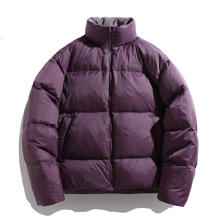 Damen Kurz geschnittene Daunenoptik‑Steppjacke mit hohem Stehkragen und Fleecefutter Drune