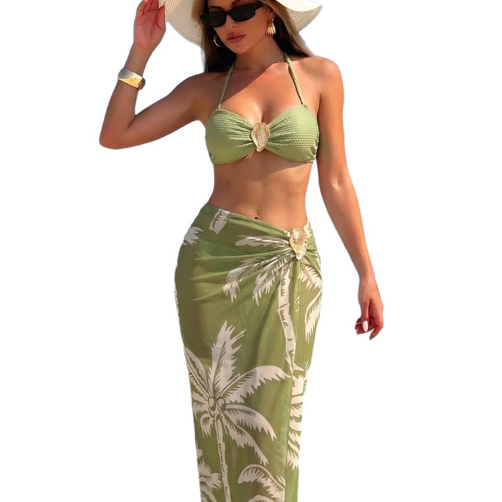 Damen Strand-Outfit mit dekorativer Bindung Drune