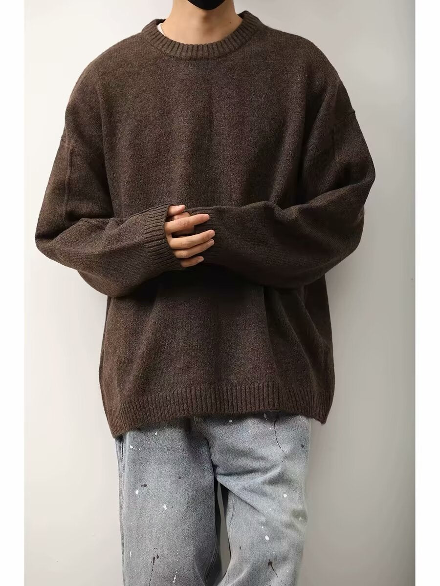 Herren Gemütlicher Oversized Pullover Drune