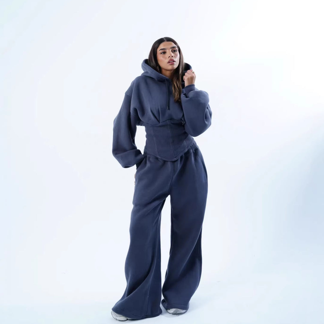 Damen lässiger Oversized Hoodie mit figurschmeichelndem Schnitt und weitem Bund Drune