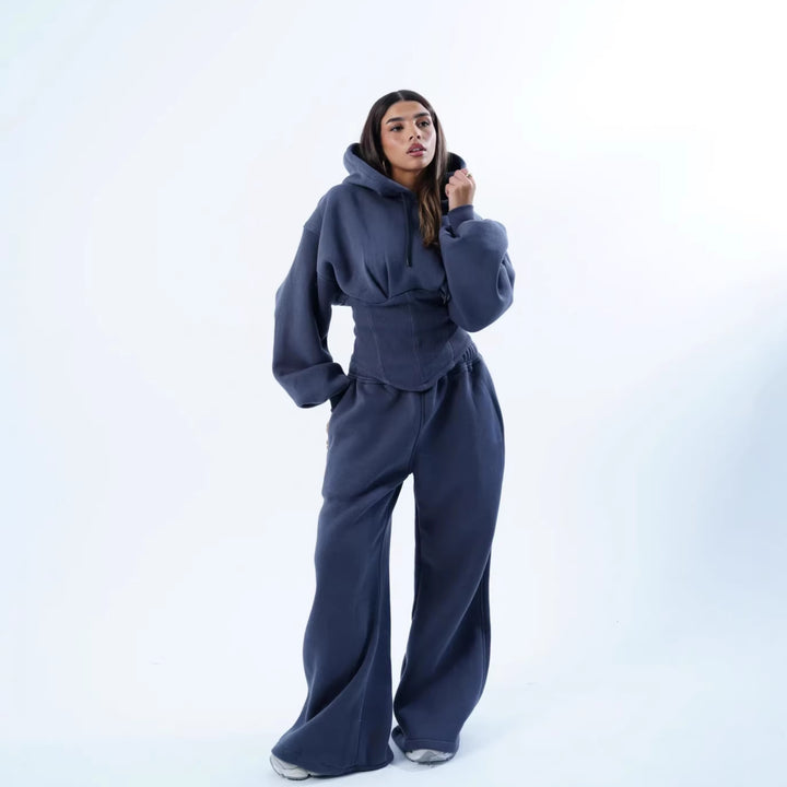 Damen lässiger Oversized Hoodie mit figurschmeichelndem Schnitt und weitem Bund Drune
