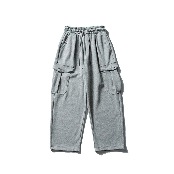 Herren Relaxed-Fleece-Cargohose mit elastischem Kordelbund und Utility-Taschen Drune
