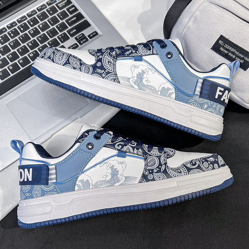 Damen Low-Top Designer-Sneaker mit feinem Paisley-Print und dämpfender Cupsohle Drune