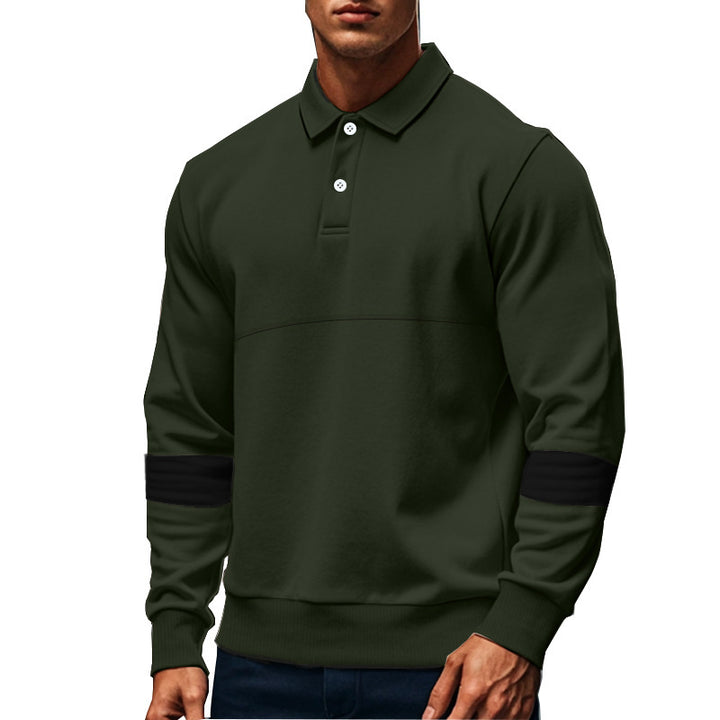 Herren Polo Sweatshirt mit modernem Design und kontrastierenden Ärmelakzenten Drune
