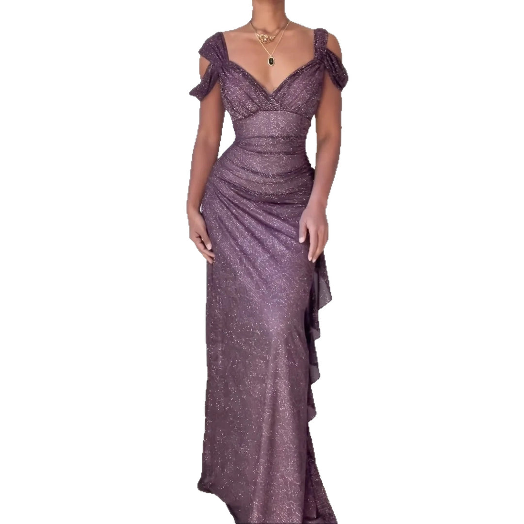 Damen Glamouröses Abendkleid mit schimmernden Akzenten und eleganter Silhouette Drune