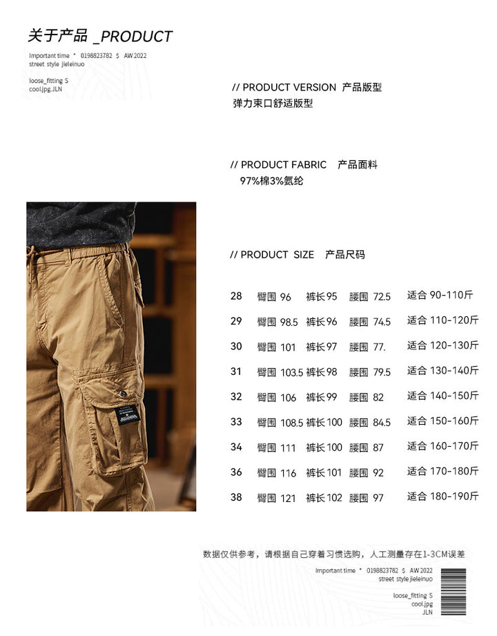 Herren Relaxed‑Fit Ripstop Cargojoggerhose mit D Ring und Mehrfachtaschen Drune