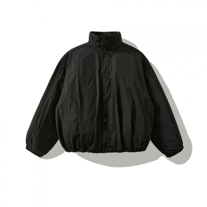 Unisex Weitgeschnittene wattierte Kurzjacke mit hohem Stehkragen und Elastiksäumen Drune