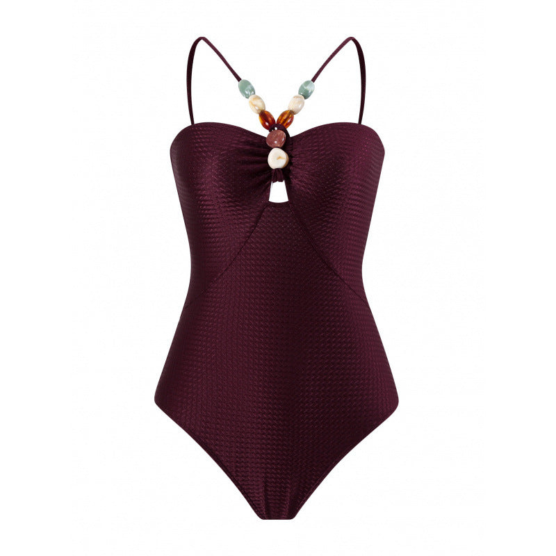 Damen Bandeau-Badeanzug mit asymmetrischem Rock Drune