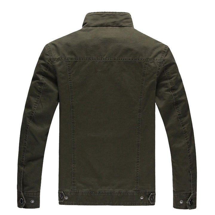 Herren Utility-Fieldjacke im Vintage Army Look mit Schulterklappen und Brusttaschen Drune