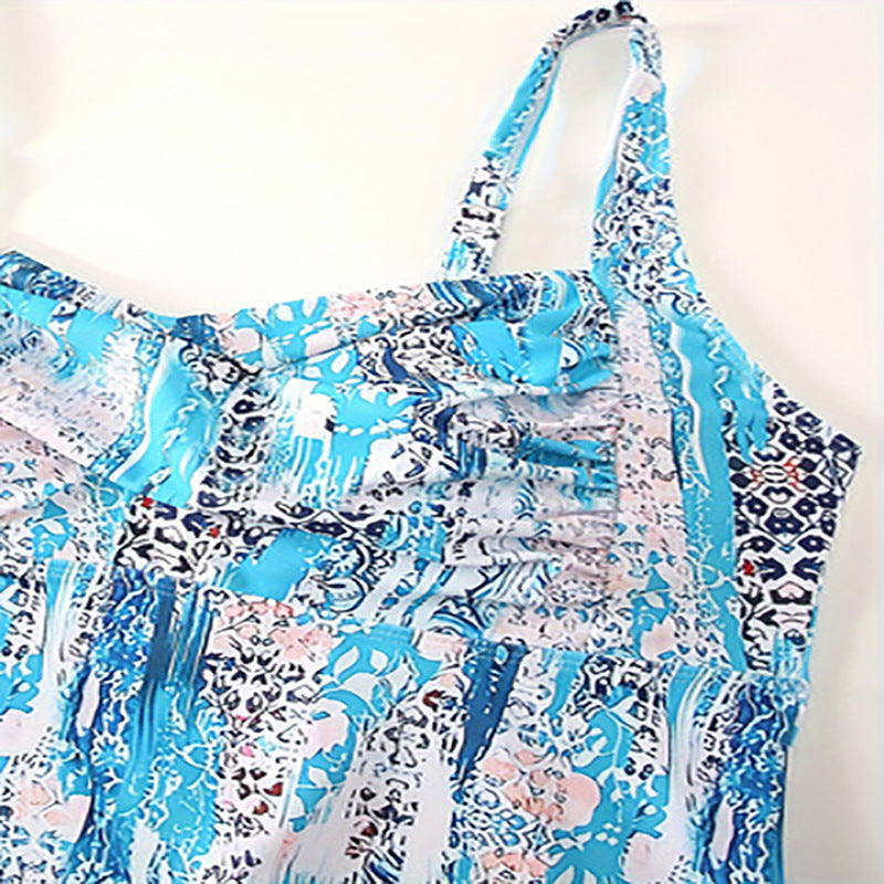 Damen Tankini mit schmeichelnder Raffung und modernen Muster Drune