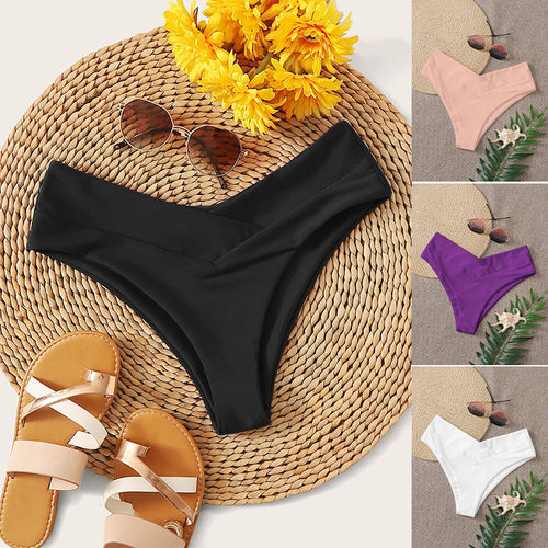 Damen Bikinislip mit hohem Bund und elegantem V-Ausschnitt Drune