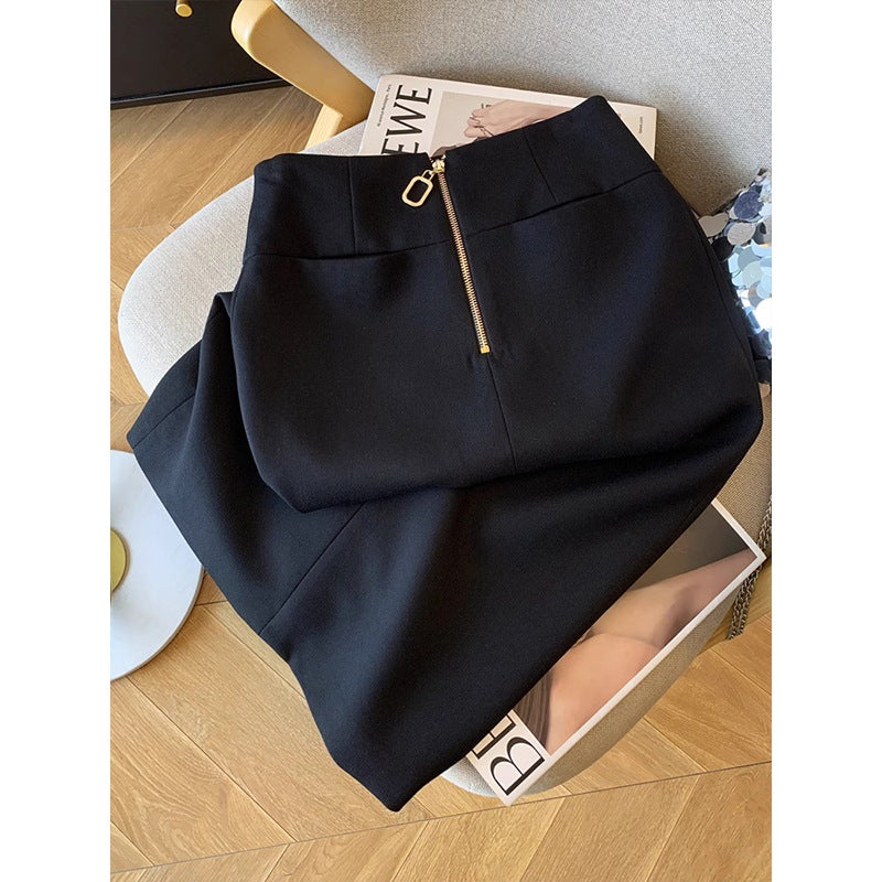 Damen Eleganter Bleistiftrock mit Reißverschluss Drune