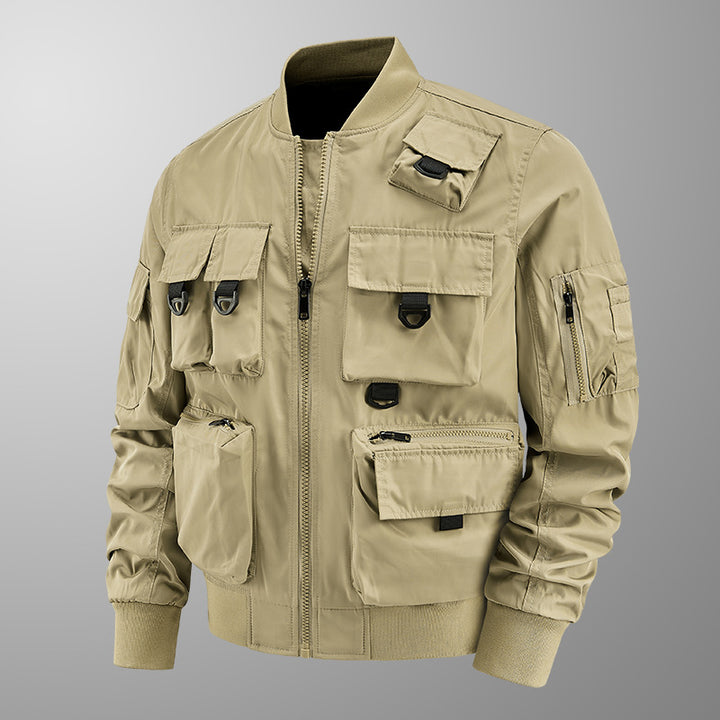 Herren taktische Multifunktionale Bomberjacke mit mehreren Taschen Drune