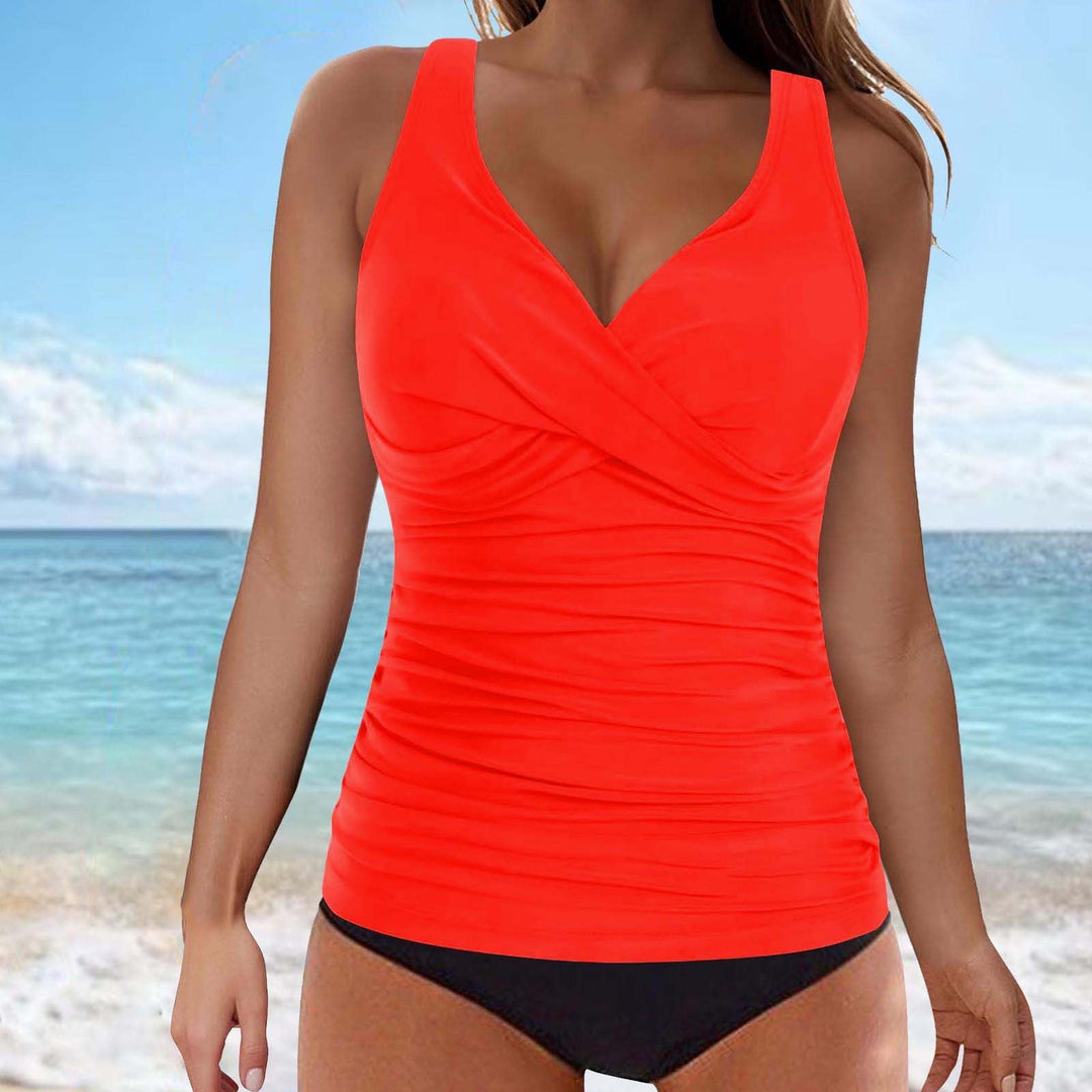 Damen Tankini-Oberteil mit raffiniertem Wickeldesign Drune