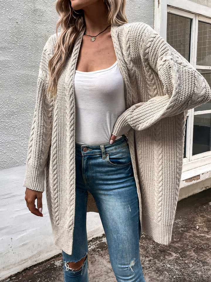 Damen Grobstrick Cardigan mit weitem Schnitt und strukturierter Optik Drune