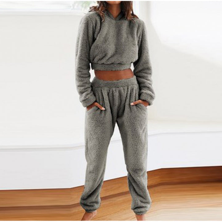 Damen kuscheliges Lounge-Set aus weichem Fleece Drune