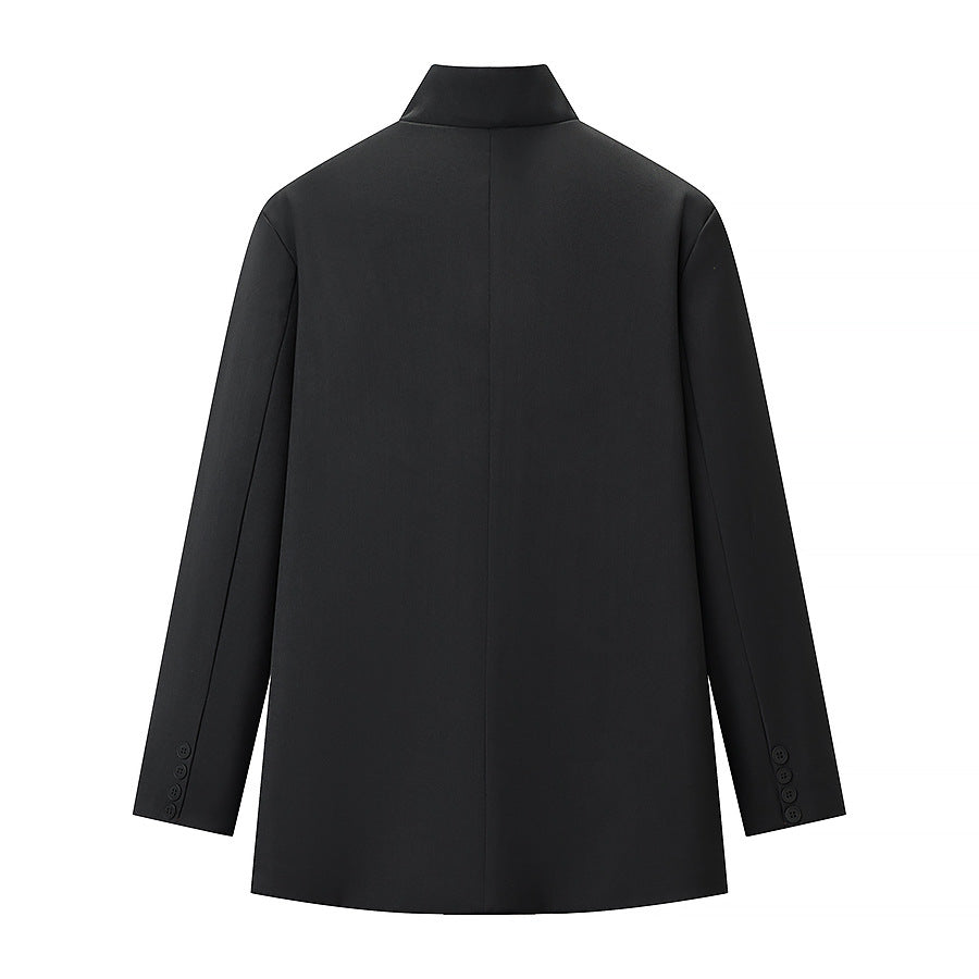 Damen Modische Blazerjacke im lässigen Stil mit praktischen Taschen Drune