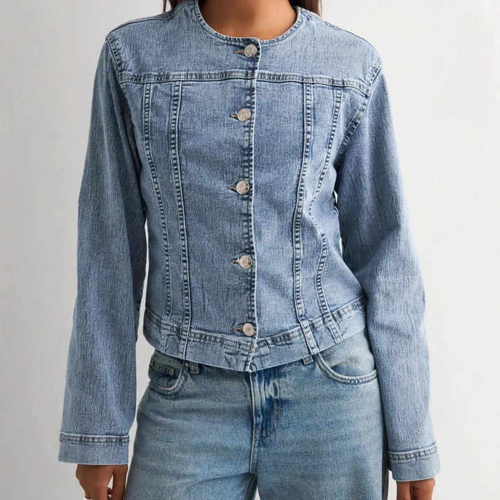 Damen zeitlose Denim-Jacke im modernen Schnitt Drune