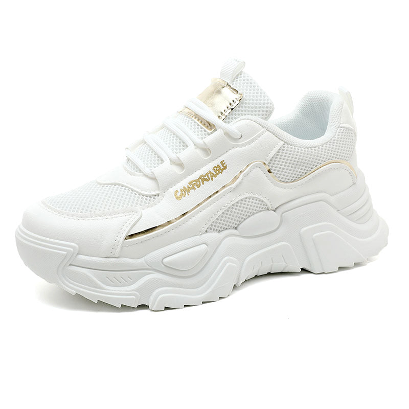 Damen Sportliche Sneakers mit modischer Metallic-Applikation und strukturierter Oberfläche Drune