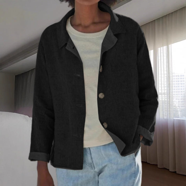Damen Leichte Überwurfjacke mit strukturiertem Webmuster Drune