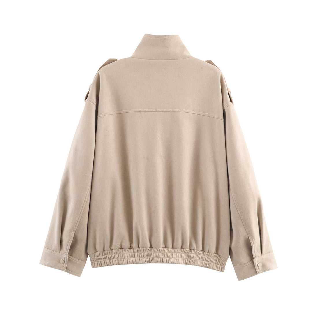 Herren nan utility‑Fieldjacke mit Schulterklappen, aufgesetzten Pattentaschen, verdeckter Reißverschluss und elastischem Saum Drune