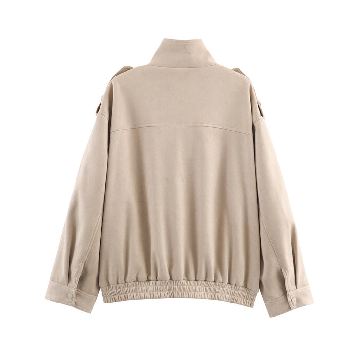 Herren nan utility‑Fieldjacke mit Schulterklappen, aufgesetzten Pattentaschen, verdeckter Reißverschluss und elastischem Saum Drune