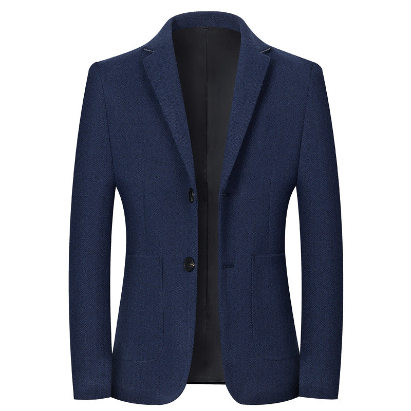 Herren eleganter Freizeitblazer aus hochwertigem Gewebe mit feiner Struktur Drune