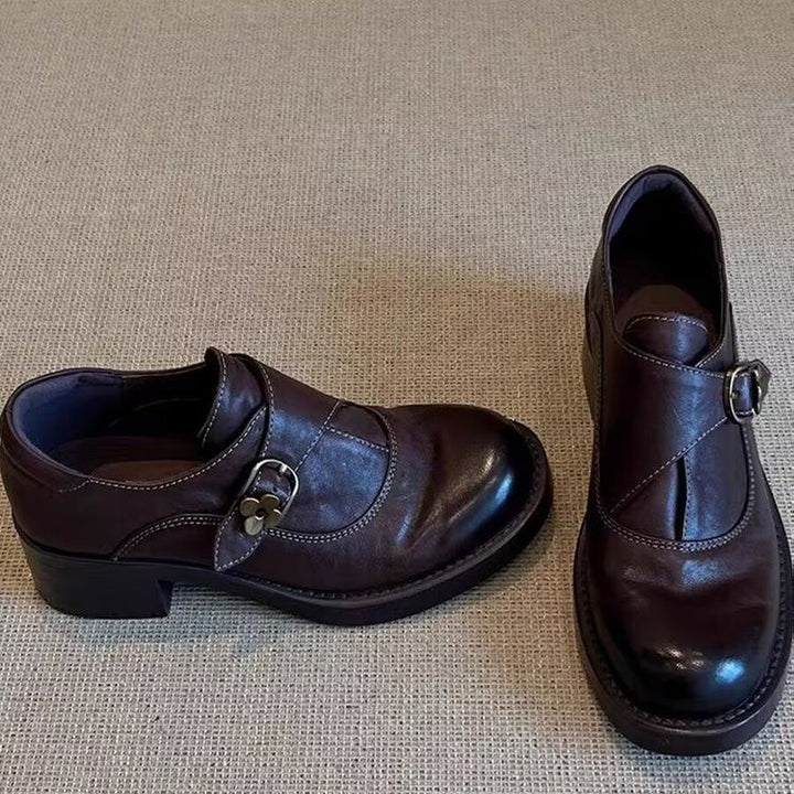 Damen Elegante Ballerinas mit dekorativer Schnalle Drune