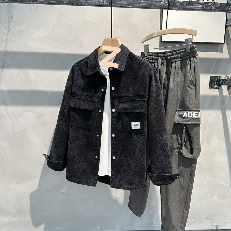 Herren Modische Utility-Jacke Drune