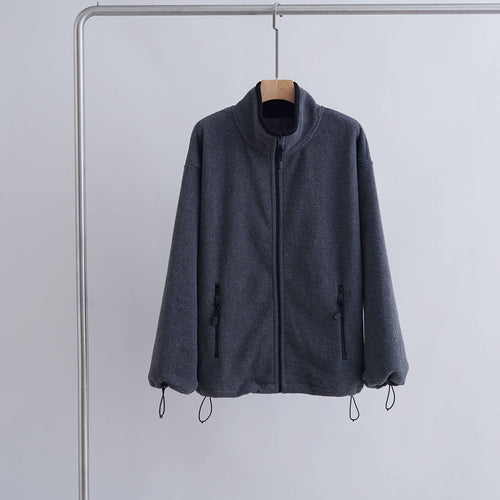 Damen Sportliche Fleecejacke mit hohem Kragen Drune