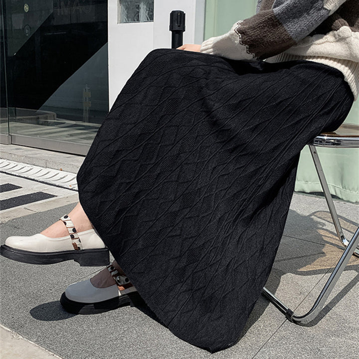 Damen Maxirock mit strukturiertem Diamantmuster Drune