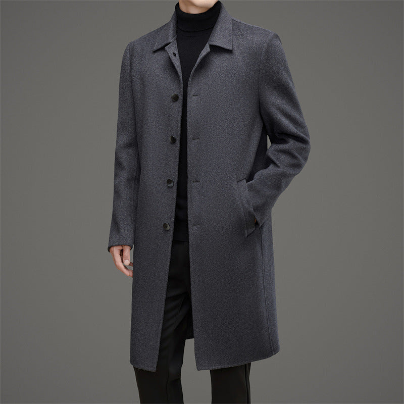 Herren eleganter Wollmantel Drune