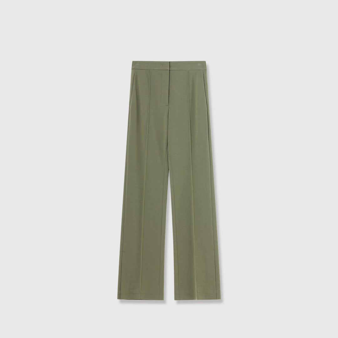 Damen elegante taillierte Anzughose mit Falten Drune
