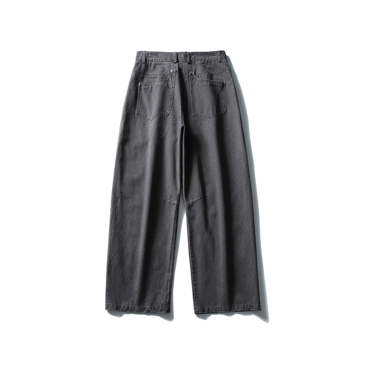 Damen High‑Waist Cargo‑Hose aus Denim mit verstärkten Knieeinsätzen und großen aufgesetzten Taschen Drune