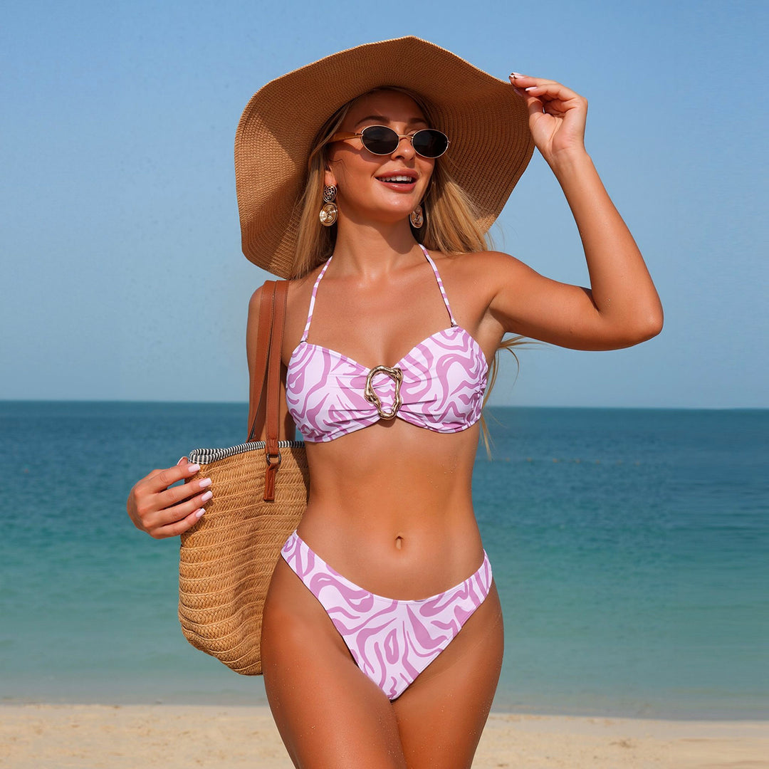 Damen Triangel-Bikini mit modischem Ringdetails Drune