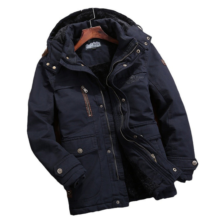 Herren Wetterfeste Fleecejacke mit abnehmbarer Kapuze Drune