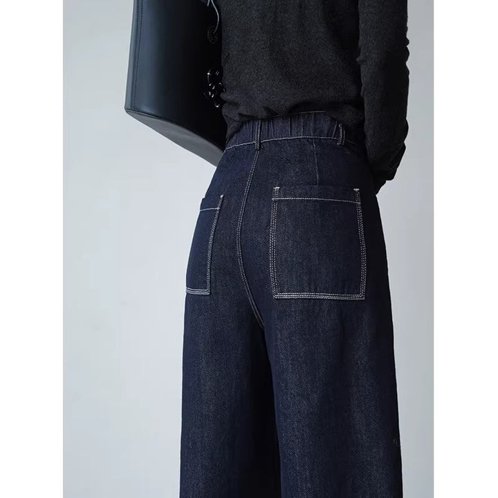 Damen Weite Jeans mit hohem Bund Drune