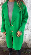 Damen Oversized Wollmantel mit eleganten Knopfdetails Drune