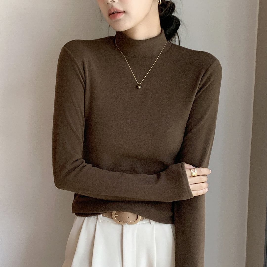 Damen Langarmshirt mit hohem Kragen Drune 1787619958