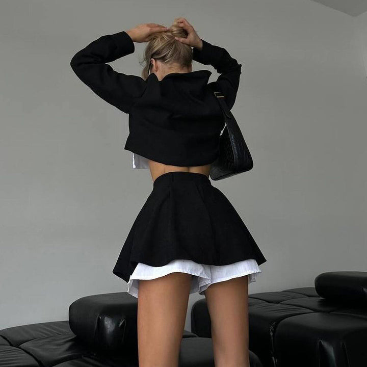 Damen Kurzjacke mit schwingendem Rock Drune