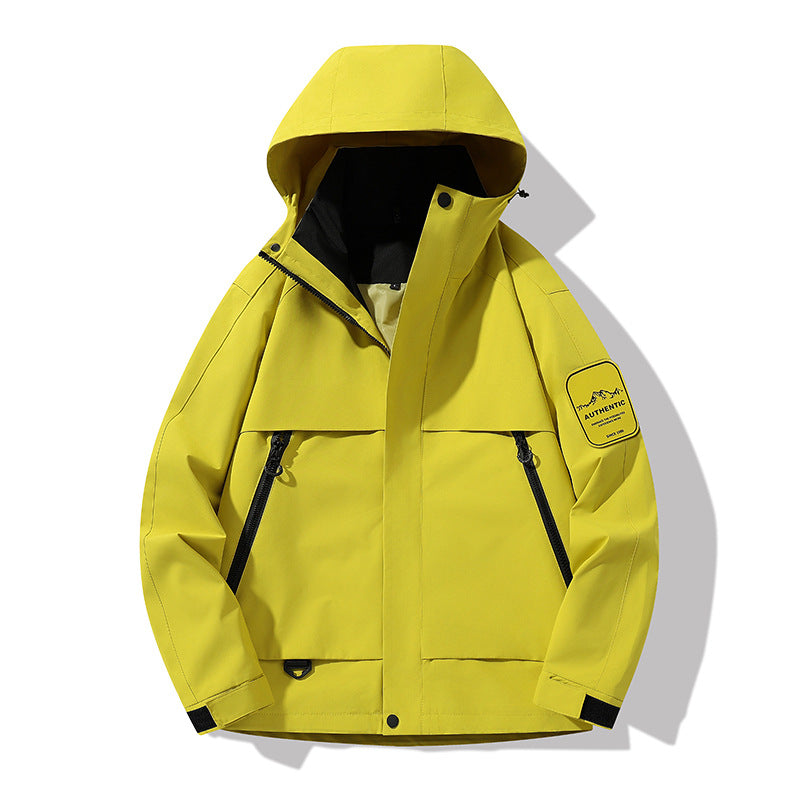 Herren multifunktionale Wasserfeste Softshell-Regenjacke mit abnehmbarer Fleece-Innenjacke Drune