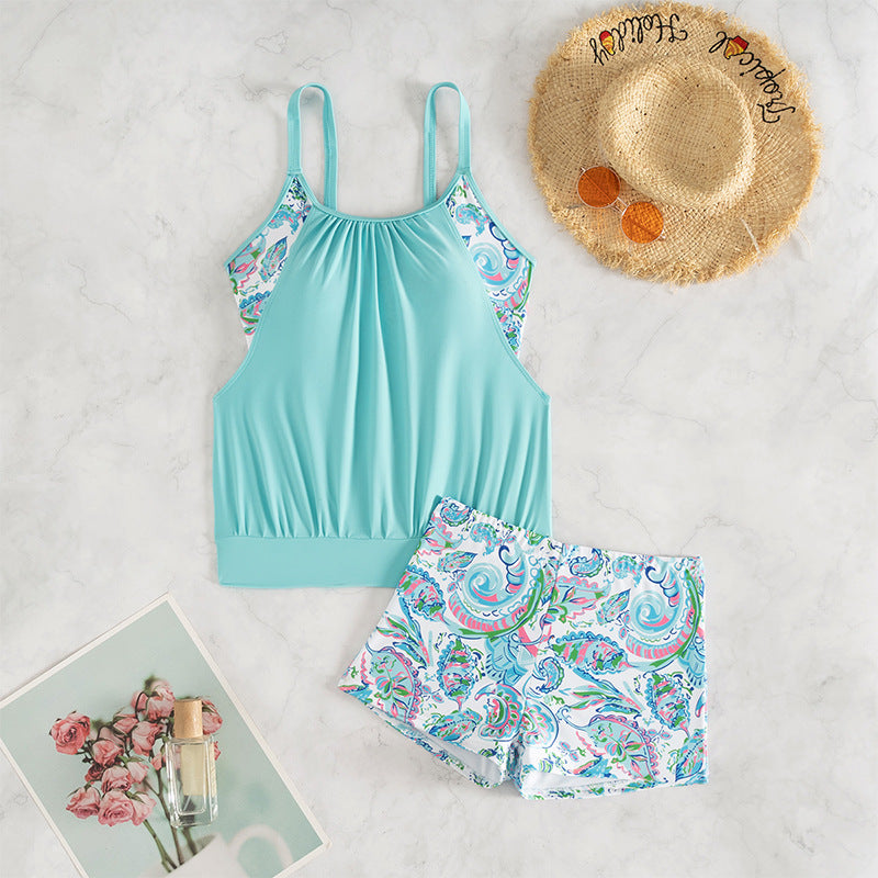 Damen Tankini-Set mit floralem Muster und bequemen Shorts Drune