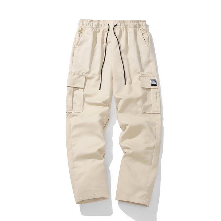 Herren Bequeme Karo Cargo-Hosen Drune