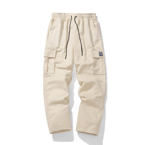 Herren Bequeme Karo Cargo-Hosen Drune
