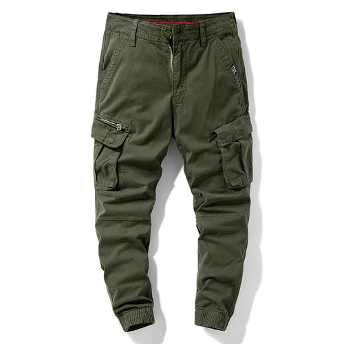 Herren Tapered‑Cargohose im Joggerstil mit Knieabnähern, Mehrfachtaschen und elastischen Knöchelbündchen Drune