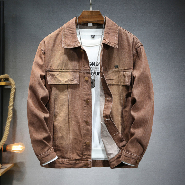 Herren modische Denimjacke mit funktionalen Taschen und lässigem Schnitt Drune