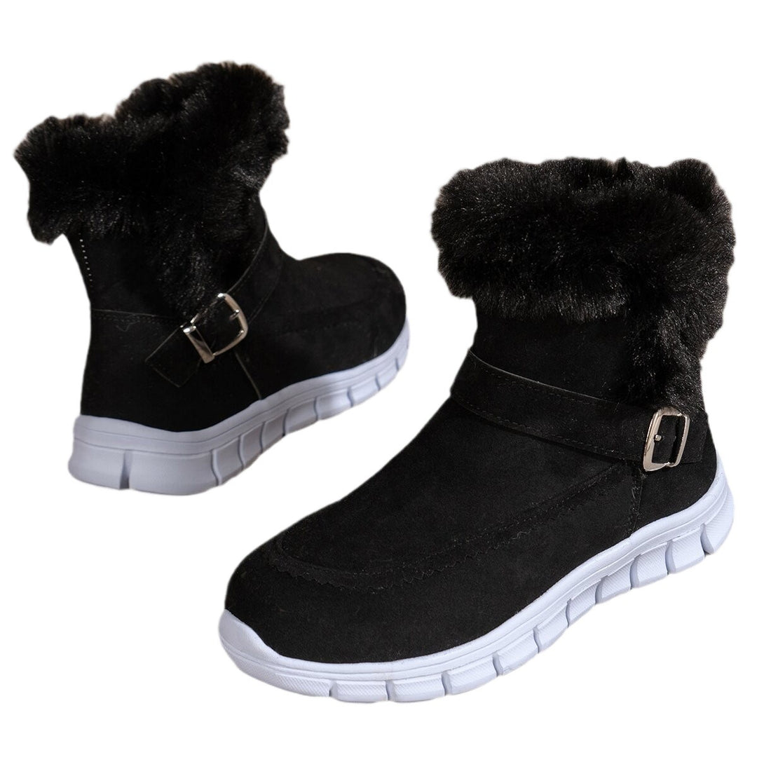 Damen Winterboots mit kuscheligem Kunstfellkragen und rutschfester Sohle Drune