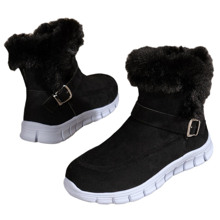 Damen Winterboots mit kuscheligem Kunstfellkragen und rutschfester Sohle Drune