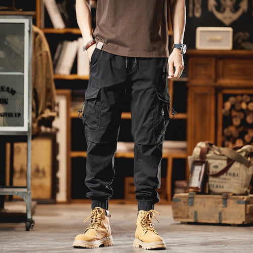 Herren Utility-Cargo-Joggerhose mit elastischem Komfortbund und Multifunktions-Taschen Drune